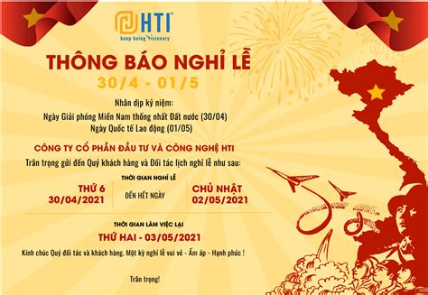 công văn nghỉ lễ 30 4 và 1 5 2024